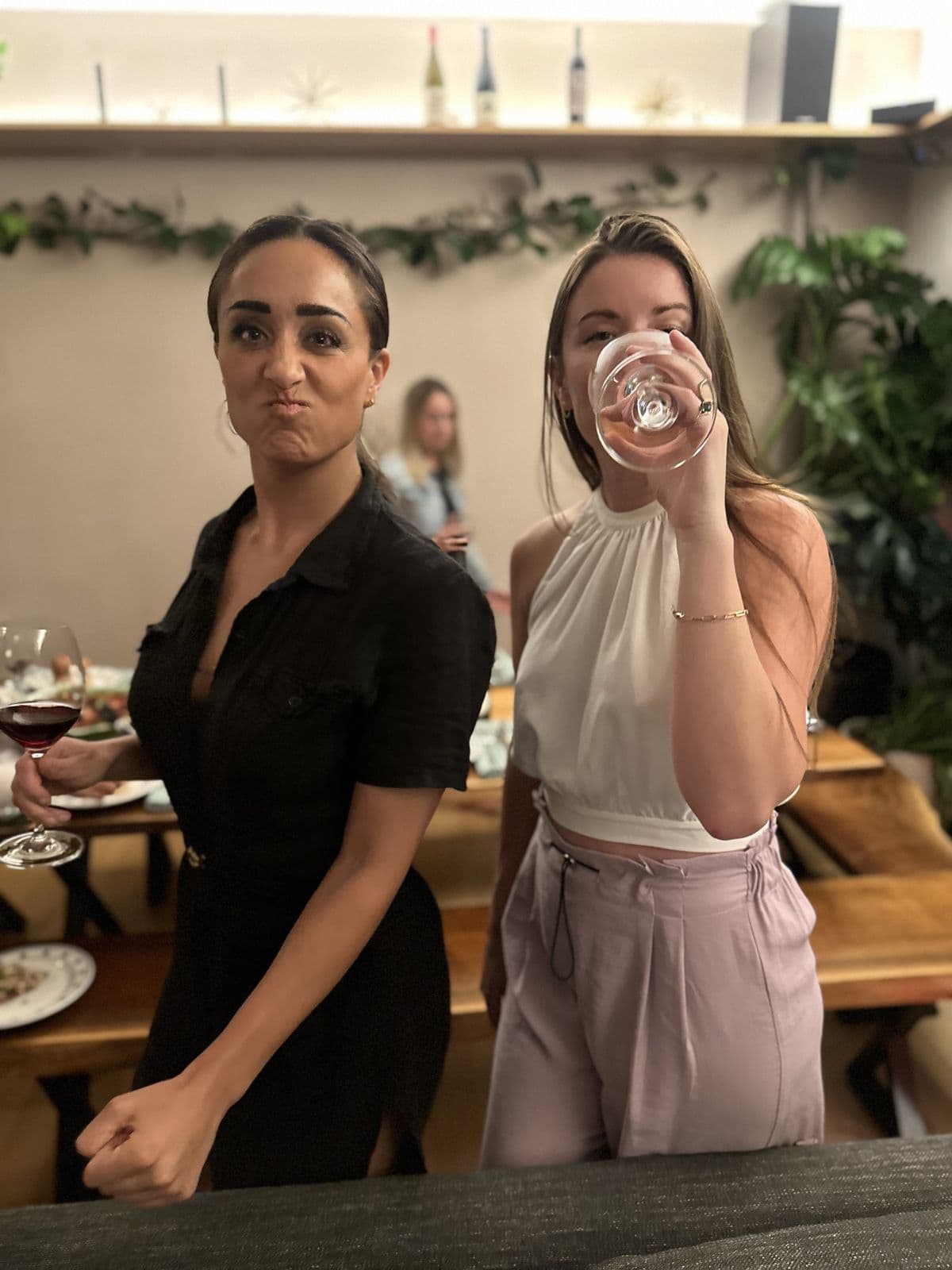 A dinner party in full swing at a partner space