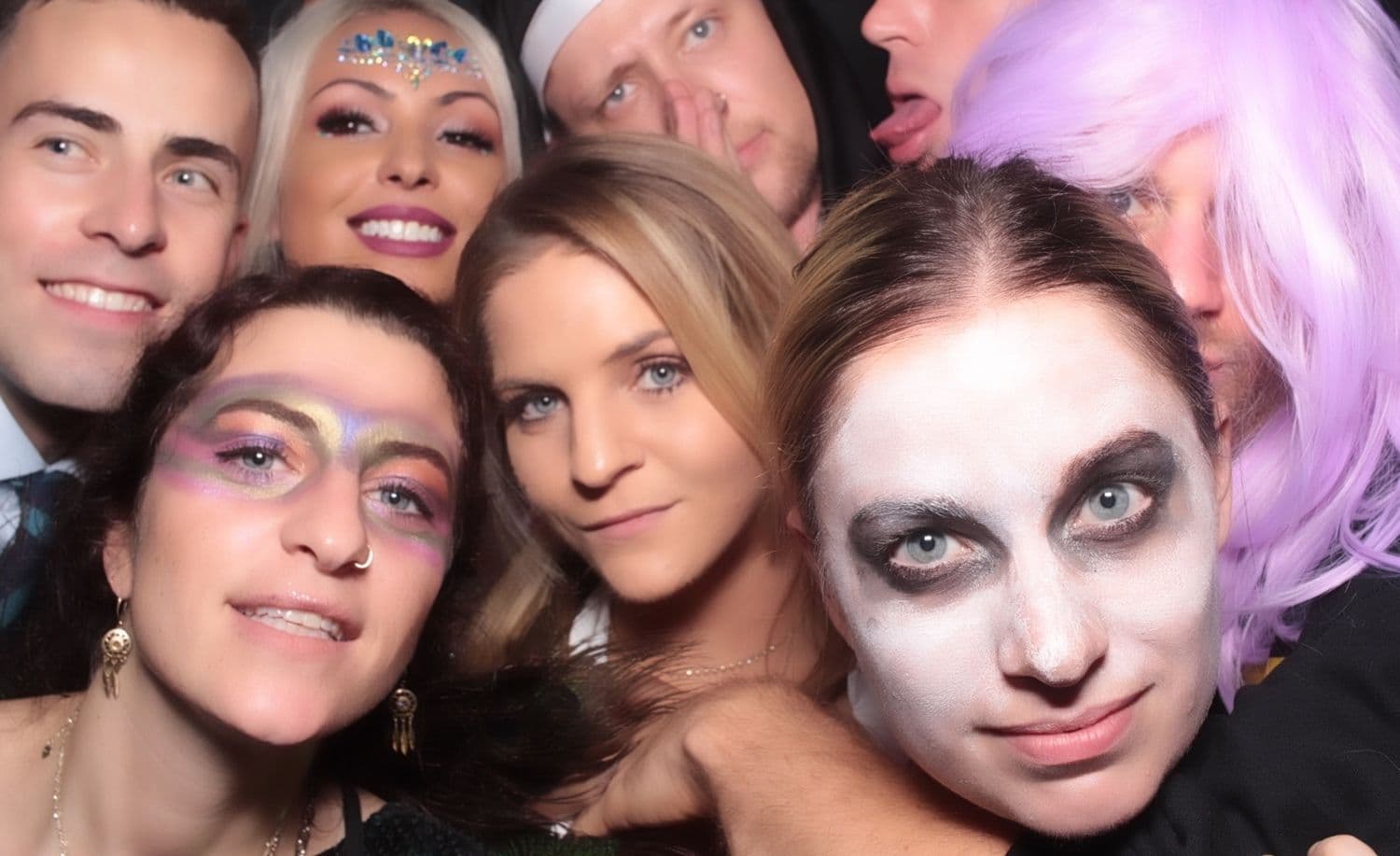 The costume crew crammed into one frame