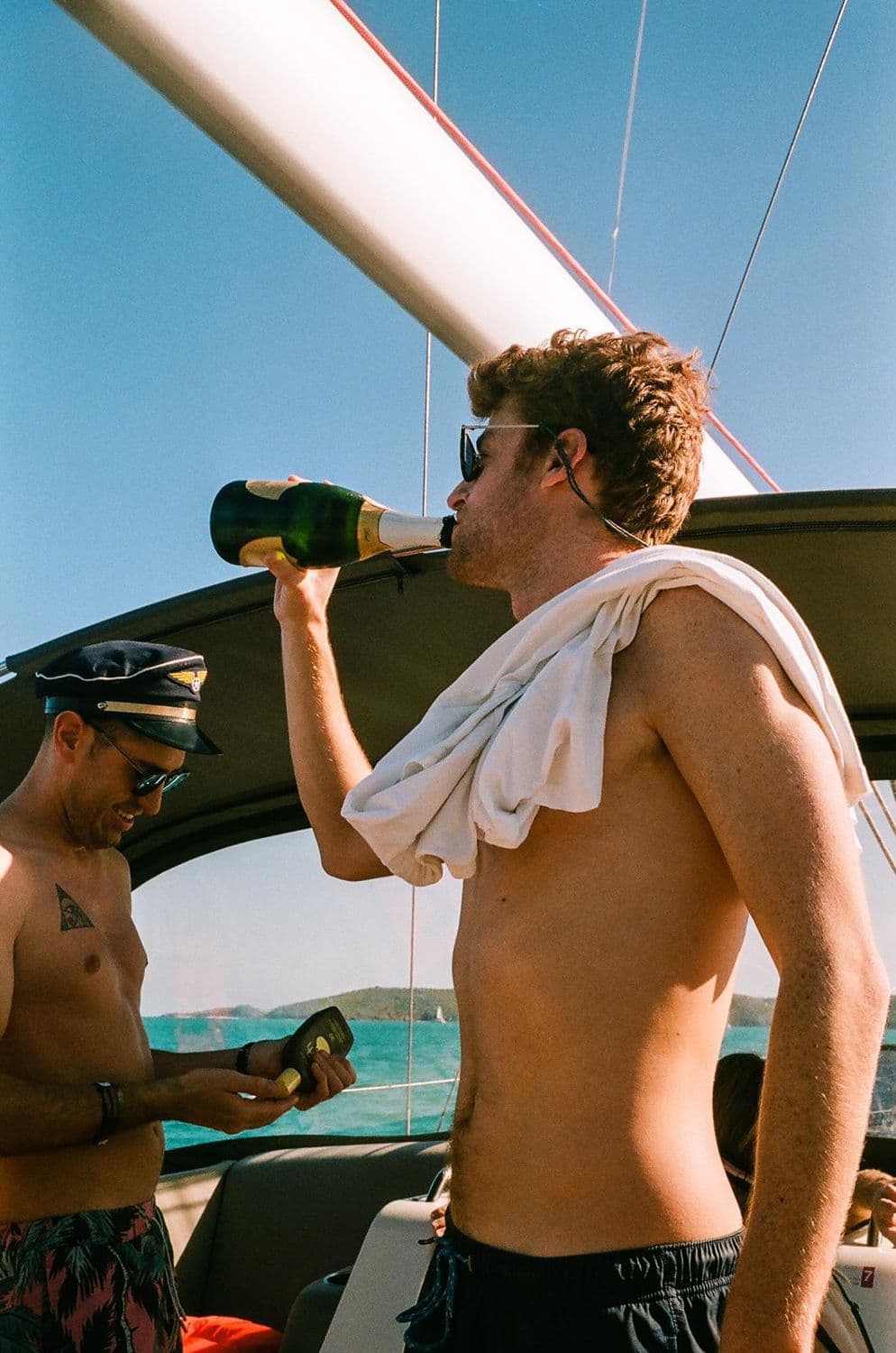 At the helm on a week-long sailing charter