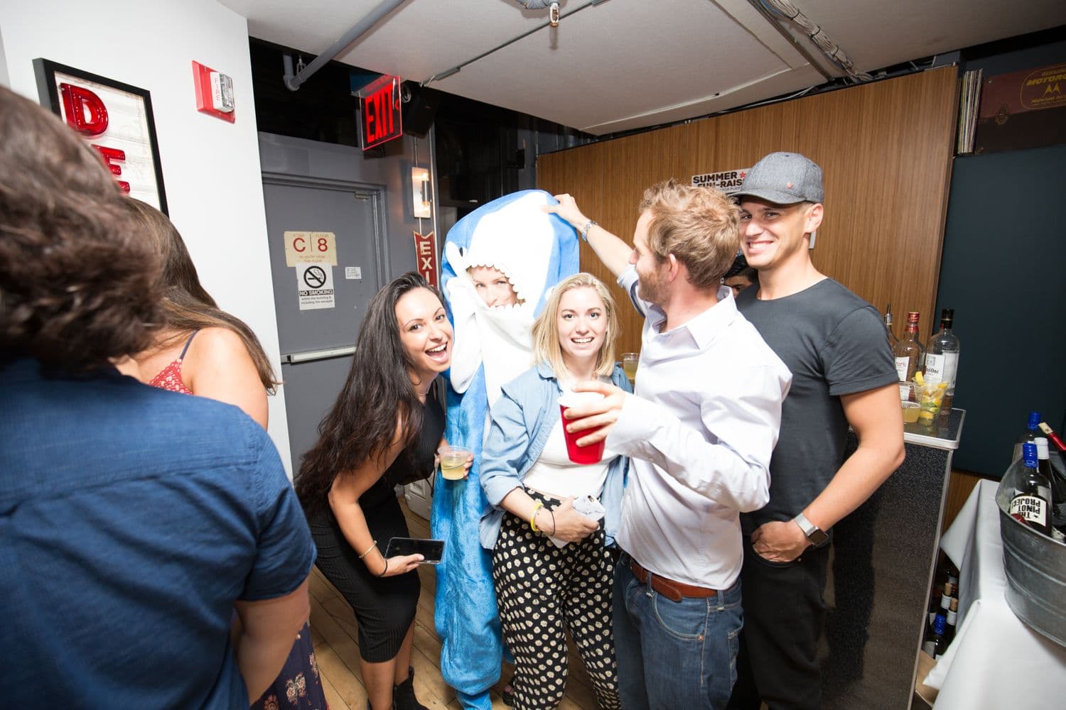 The office party, shark included